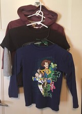 Lot of 3 Boys LS Tee Blue Disney Toy Story Gap Speed Skater Red Hoodie NWOT sz 5