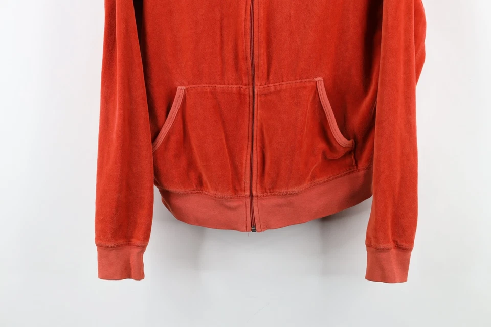 Sudadera con Capucha Vintage Años 90 Y2K Juicy Couture Mujer Pequeña Recortada Terciopelo Cremallera Completa EE. UU. Foto 3 de 4