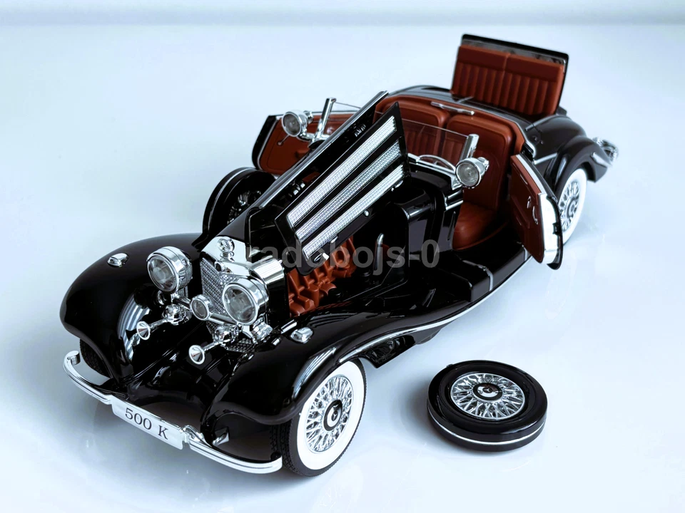 1:18 Mercedes-Benz 500k  Automodell Sammlung Geschenk Dekoration Licht&Ton SUPER - Bild 3 von 4