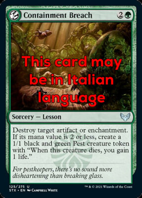 MTG 4x CONTAINMENT BREACH EXC - CONTAINMENT FAILLE - STX - MAGIC