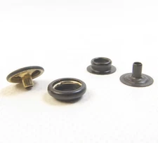 Snap Fastener's, Black Oxide-Brass, Matte Finish, Line 24, 10 Pc. Set