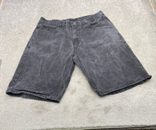 RocaWear Jeans Shorts Men's 38x13 Black Denim Baggy Hip Hop 100 Cotton 6297