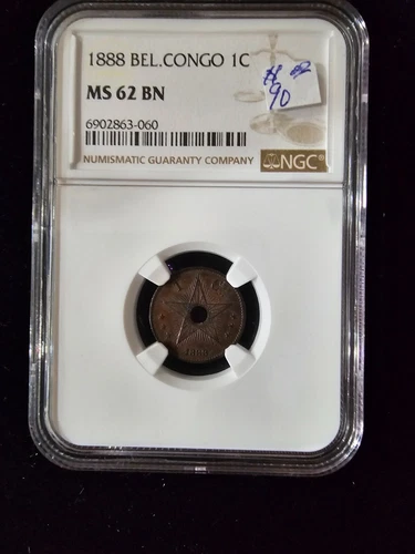 Congo Free State 1888 1 centimes NGC MS62