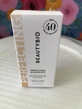 BeautyBio BLENDROPS Broad Spectrum SPF 40 Oil-Control Priming Drops NEW w BOX