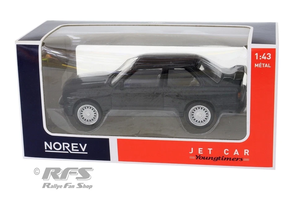 BMW M3 E30 1986 schwarz black JET CAR 1:43 Norev 350009