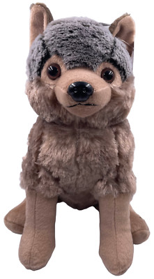 Wolf Plüschtier 33 cm naturgetreu weich Stofftier Rotkäppchen Kuscheltier NEU  