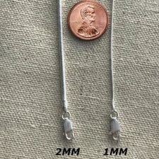 925 Sterling Silver Snake Chain Necklace .925 Italy All Sizes