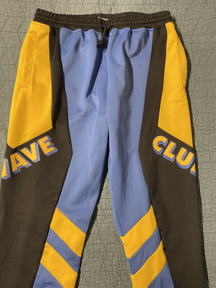 Pantalones deportivos rosa+azul delfín/negro/amarillo onda club talla 2XL para hombre Foto 4 de 4