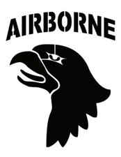 101st Airborne Division Patch 8.5" x 11" Custom Stencil FAST FREE SHIPPING