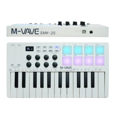25 Key MIDI Keyboard Controller with RGB Backlit Drum Pads M-VAVE SMK-25