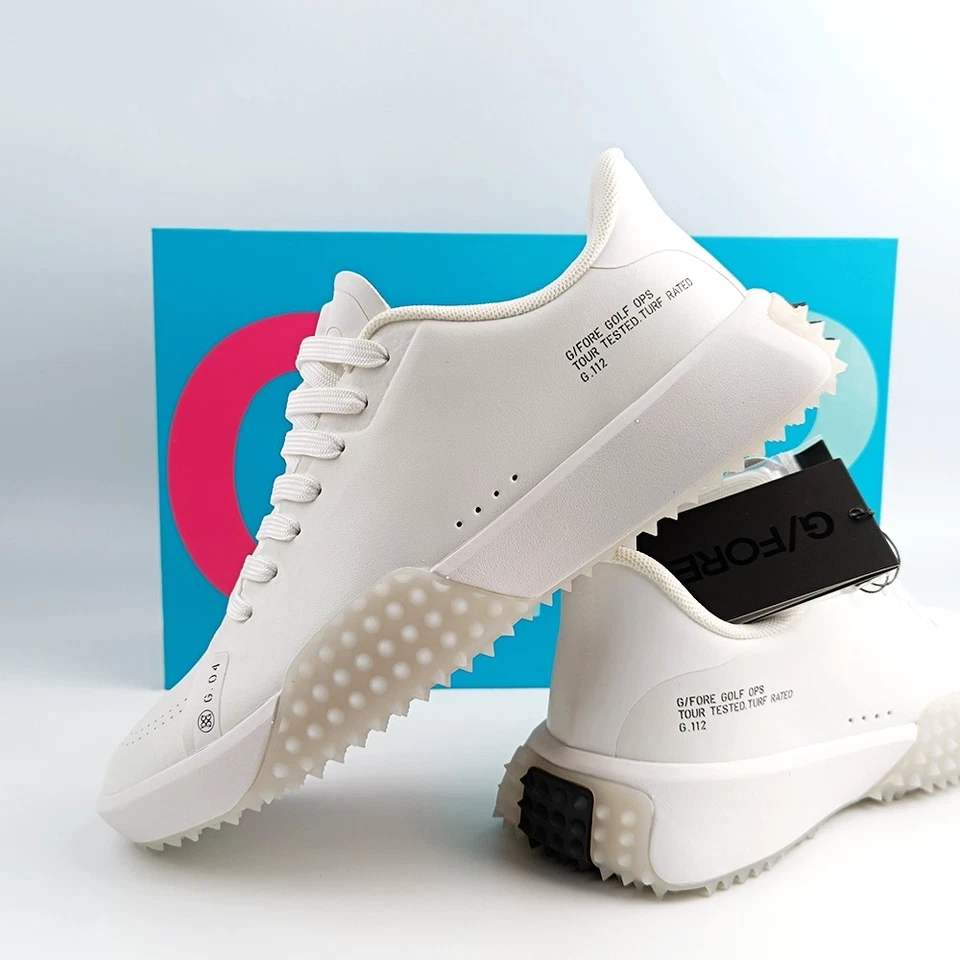 Zapatos de golf G/Fore para hombre G.112 nieve/nimbus impermeables de cuero PU zapatillas EE. UU. 10-12 Foto 4 de 4