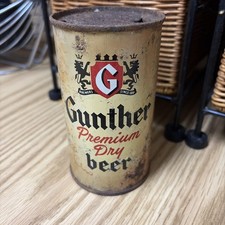 GUNTHER PREMIUM DRY BEER Flat Top beer can 1 Face Baltimore Maryland