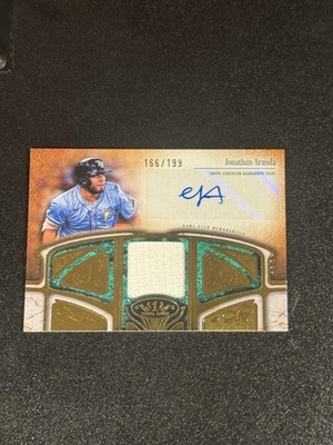 2026 Topps Tier One Jonathan Aranda Auto Relic AT1R-JA /199 Rays