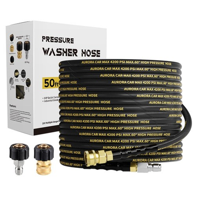 #ad Pressure Washer Hose 50FT with 3 8 Inch Quick Connect Kink Resistant High Te... $62.07