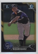 2016 Bowman Chrome Prospects Black & Gold Refractor Helmis Rodriguez #BCP195 y8h