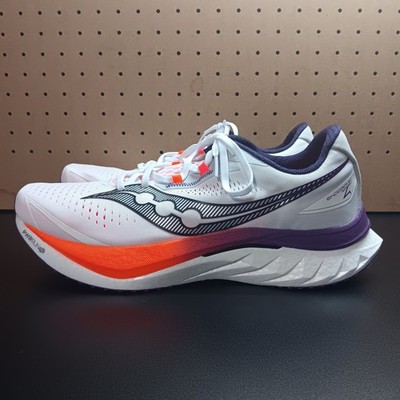 Saucony Endorphin Speed 4 White ViZiOrange Running Shoes Mens Size 13 S20940-129