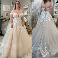 Vintage Wedding Dresses Off the Shoulder A Line Bridal Dress for Women Lace
