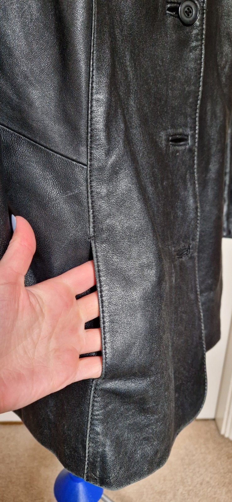 Confecções Jopel Lda Leather Jacket Women's Size 54 Black Made In Portugal Y2K image 3