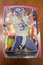 2022 Bowman University Chrome - Jaren Hall Rare Pink Refractor Yale QB
