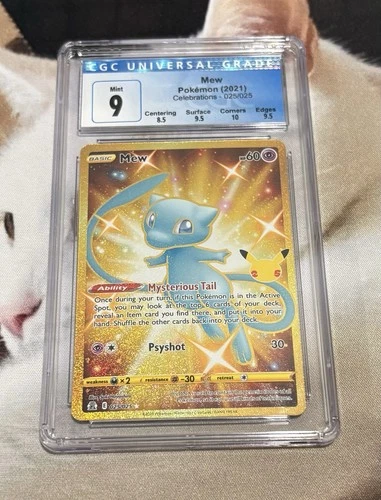 Pokémon Mew CGC 9 Secret Rare Celebrations 025/025 Holo English TCG Card