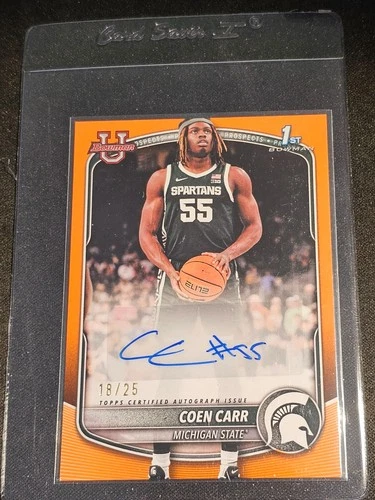 New Listing2025-26 Bowman Chrome ORANGE Autograph #PACC Coen Carr /25