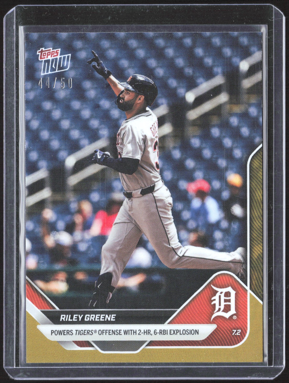 Riley Greene #375 2025 Topps Now Gold Foil #/50 Detroit Tigers