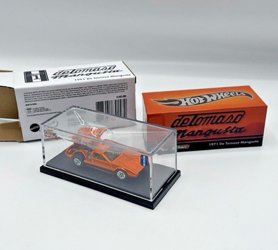 RLC 1971 De Tomaso Mangusta ORANGE Gull Wings Open HWC Display Case 10747 of 20K