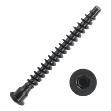 M7 x 50mm Confirmat Screws Black 100 PCs, Hex Socket Drive Countersunk Furnit...