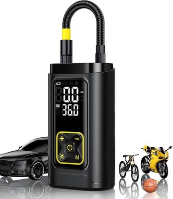 Tire Inflator Portable Air Compressor for Car Tires with Gauge, 150PSI Fast Bike