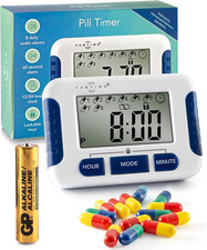 Pill Reminder with 8 Alarms per Day, Pill Tracker, Pill Timer, Medication Remind