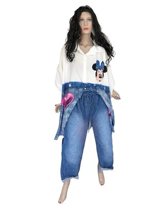LAGENLOOK  Jeggins Jogpants Hose Jeans EG 46 48 50 52 54 blau