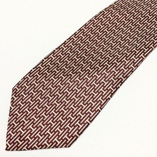 HERMES Tie silk all over pattern H13 authentic made in France 21