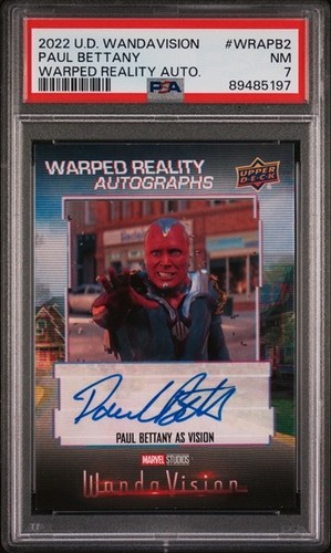 2022 Marvel Studios' WandaVision Warped Reality (Vision) Paul Bettany Auto PSA7