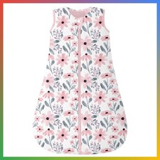 Baby Sleep Sack Wearable Blanket TOG 2.5 Organic Cotton Medium Pink Flowers