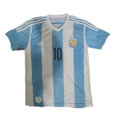Adidas Argentinien Messi 10 Fußball Trikot Gr. M AFA blau weiß gebraucht Trikot Erwachsene