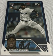 2023 Topps Update Series Baseball George Soriano Miami Marlins Royal Blue Rookie