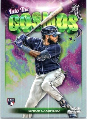 2024 TOPPS COSMIC CHROME JUNIOR CAMINERO INTO THE COSMOS RC #ITC-24 TAMPA RAYS