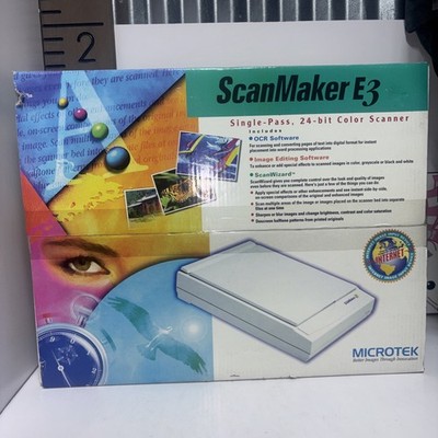 (NEW) ULTRA-RARE - MICROTEK ScanMaker E3 Single - Pass. 24 1 Bit Color Scanner