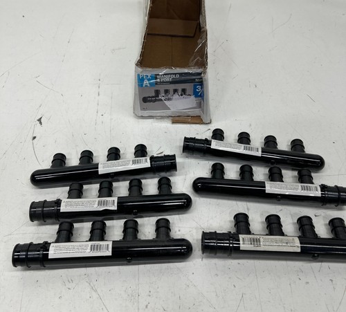 6PK SharkBite 3/4in. Closed Trunk 1/2in. 4Branch Poly PEX Multi Port Tee Fitting