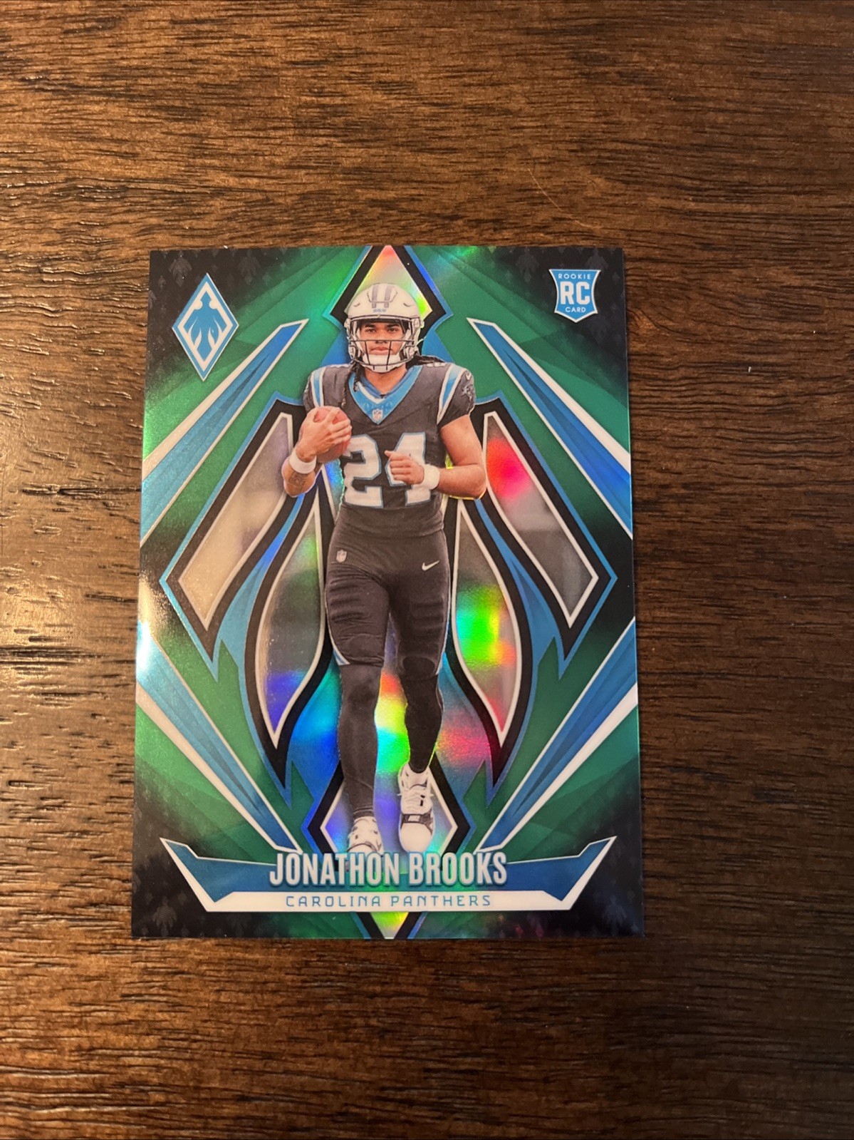 2024 Panini Phoenix - Rookies Jonathon Brooks #208 Green Fade /199 (RC) Football