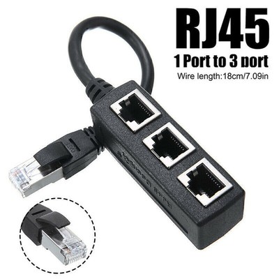 RJ45 Y Splitter Coupler Adapter Netzwerk LAN Ethernet Internet Verlängerung