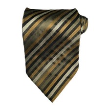 Roberto Villini Collezione Tie Mens 60.5" L, 4" W Striped 100 Silk Handmade