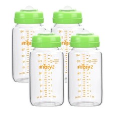 Glass Breastmilk Storage Containers, 4 Pack, 8 oz Bottle, Compatible with Spe...