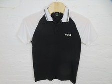 Hugo Boss x Matteo Berrettini Polo Shirt Mens XL Black White Tennis Stretch Slim