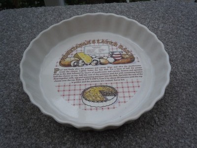 Vintage Ashley Keramik Gemüse Backen Retro 7'' Flan Kuchenform