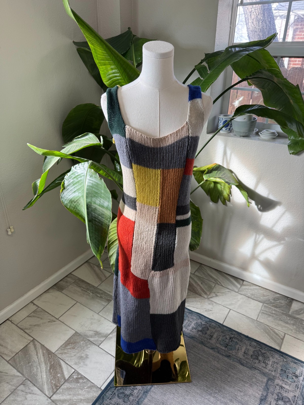 Eckhaus Latta Multi-Colored Patchwork Wool Dress … - image 1
