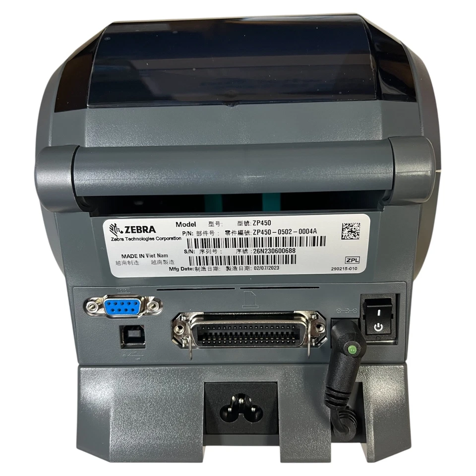 Zebra ZP45005020006A ZP450 Direct Thermal Barcode Label Printer - Image 3 of 4
