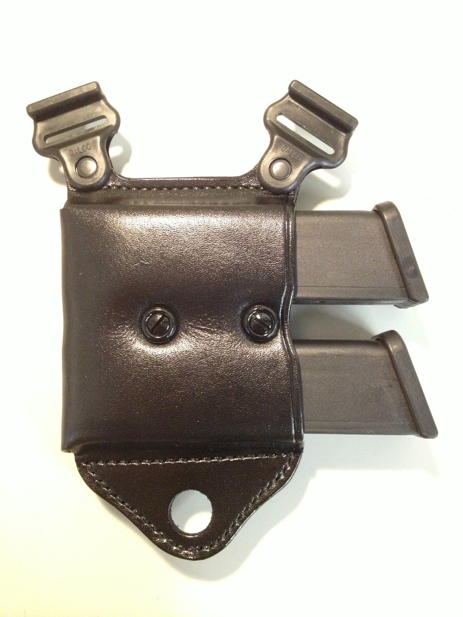 Porte-chargeurs Galco HCL28B Pour .45 ACP - Double Pile (2 Magasins) - Porté à L'épaule - Cuir Noir - Neuf