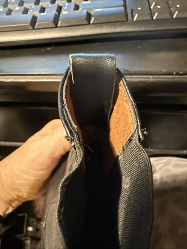 Ann Taylor schwarze Leder Stiefeletten Größe 7 Made in Italy - Bild 15 von 16