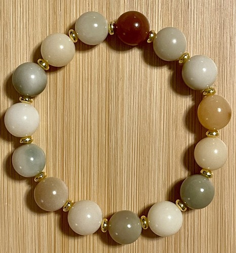 12mm Natural Boutique Bodhi Beaded Stretch Bracelet - Picture 5 of 8